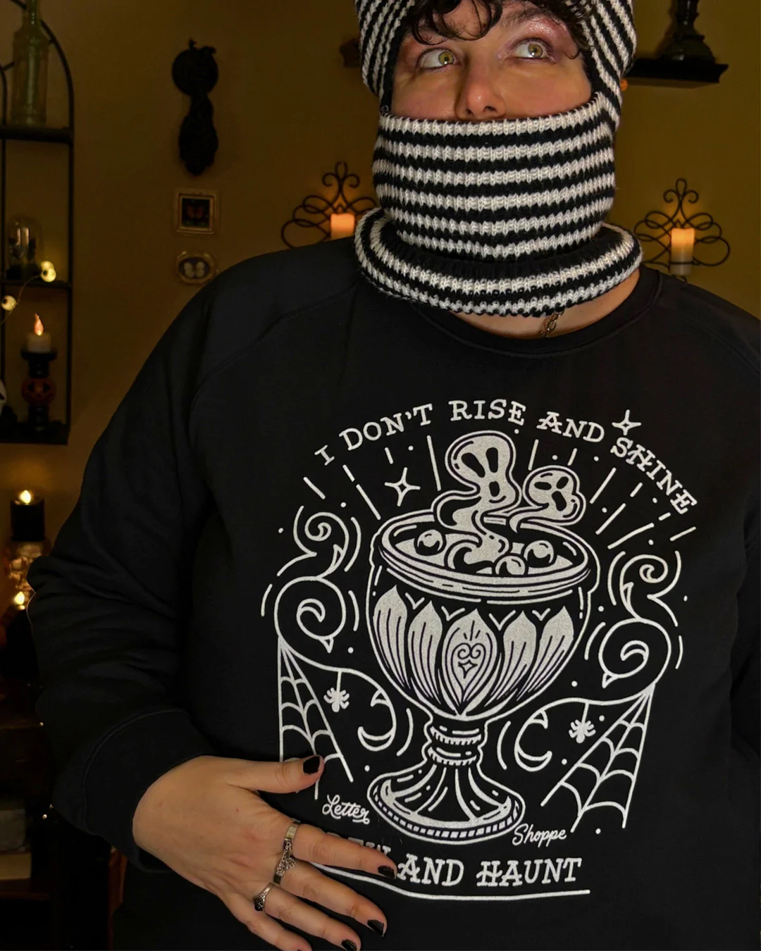 Brew & Haunt: Unisex Organic Sweatshirt - Image 4