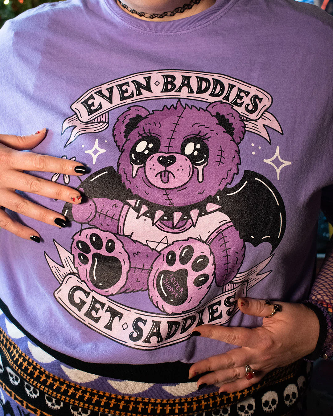Even Baddies Get Saddies: Mental Health Graphic T-Shirt - Image 5